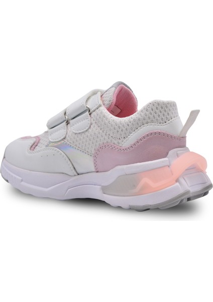 Ruby Çift Cırtlı File Detaylı Deri Kız Çocuk Spor Ayakkabı Pembe fırsatları