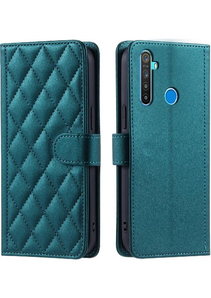 Realme 5 Pro Için Telefon Kılıfı Kart Yuvaları Tutucu Kafes Manyetik El Kayışı (Yurt Dışından)
