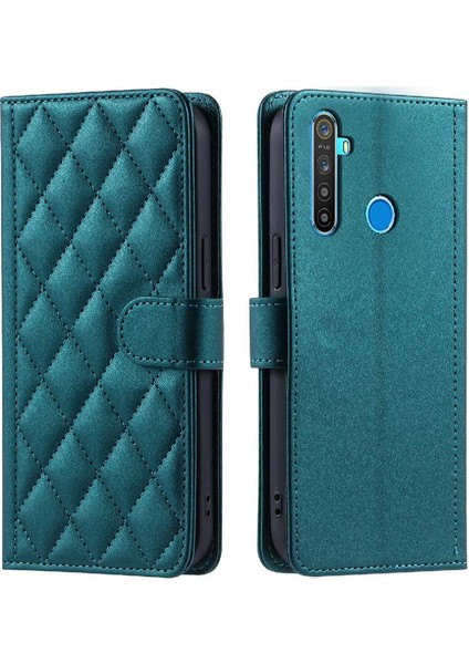 Realme 5 Pro Için Telefon Kılıfı Kart Yuvaları Tutucu Kafes Manyetik El Kayışı (Yurt Dışından)