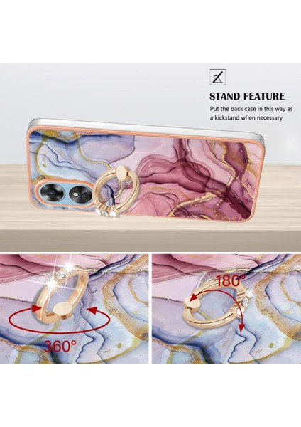 Oppo A17 4g Tampon Için Kılıf 360 &deg; Dönebilir Halka Mermer Darbeye Tpu (Yurt Dışından) indirimleri