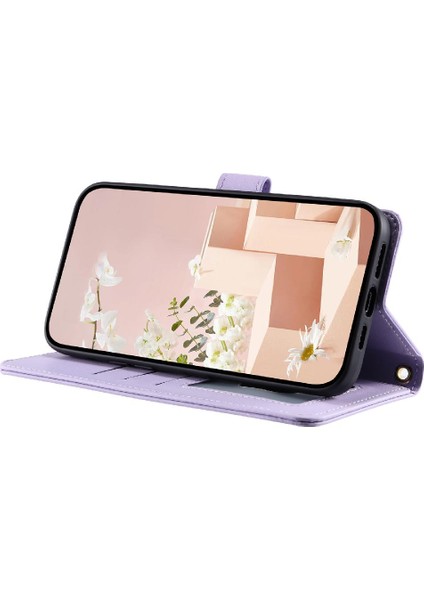 Telefon Kılıfı Için Xiaomi Redmi Not 9 Kafes Flip Folio Cüzdan Kart Yuvaları (Yurt Dışından)