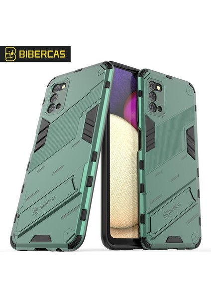 Samsung Galaxy A03S Sağlam Askeri Koruyucu Kapak Kickstand (Yurt Dışından)