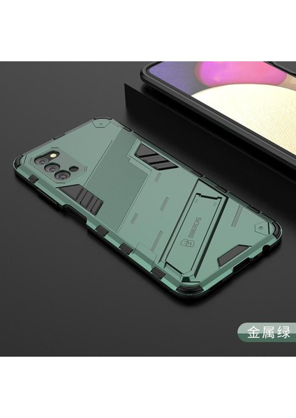 Samsung Galaxy A03S Sağlam Askeri Koruyucu Kapak Kickstand (Yurt Dışından)