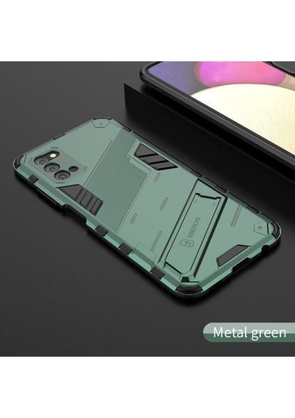 Samsung Galaxy A03S Sağlam Askeri Koruyucu Kapak Kickstand (Yurt Dışından)