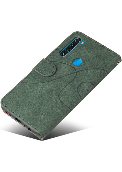 Kart Yuvası Standı Kickstand Koruyucu Pu ile Xiaomi Redmi Not 8 Için Kılıf (Yurt Dışından)