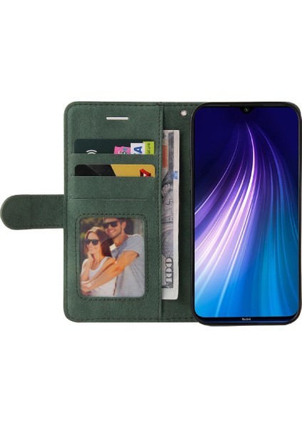 Kart Yuvası Standı Kickstand Koruyucu Pu ile Xiaomi Redmi Not 8 Için Kılıf (Yurt Dışından)