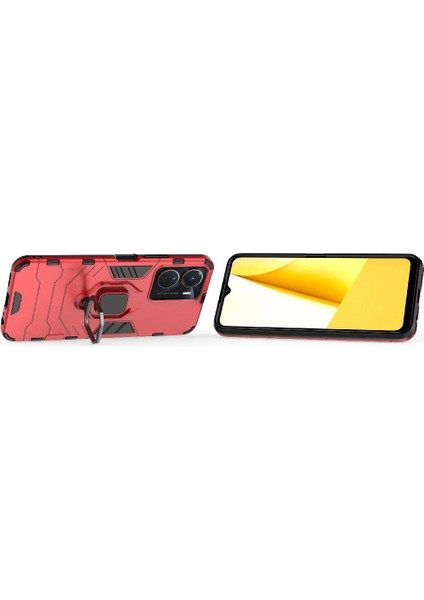 Vıvo Y16 360 &deg; Dönen Halka Askeri Damla Koruma Kickstand Için Kılıf (Yurt Dışından)