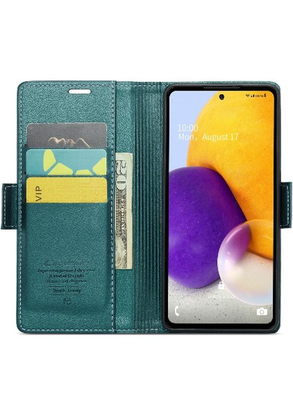 Samsung Galaxy A72 Kart Yuvası Darbeye Dayanıklı Durumda Cüzdan Durumda (Yurt Dışından)