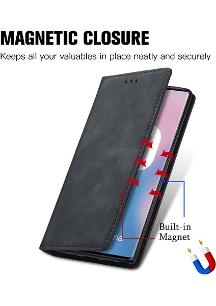 Samsung Not 10 Için Kılıf Darbeye Kapak Kapak Basit Iş Deri (Yurt Dışından)