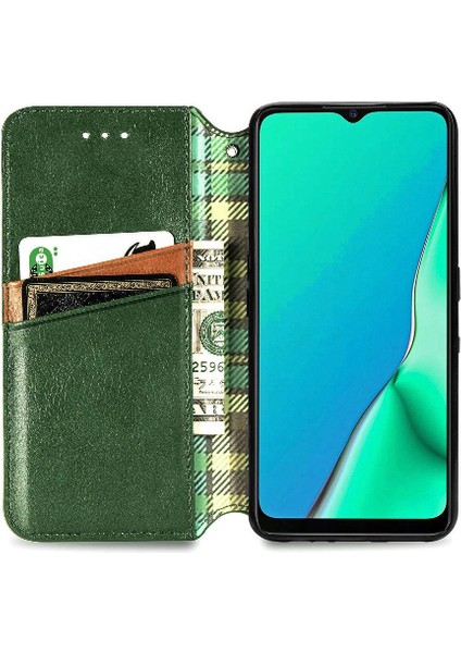 Oppo A5 2020 Zarif Iş Deri Kılıf Kapak Kapak Moda (Yurt Dışından) fiyatları