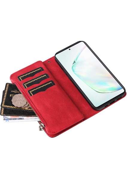Samsung Galaxy Not 10 Lite Için Kılıf Kart Yuvası Standı ile Dokuz Kart Yuvaları (Yurt Dışından)