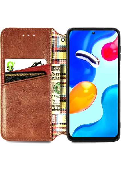 Xıaomı Redmi Not 11S Cüzdan Fonksiyonu Için Kılıf Kapak Çevirin Zarif Kılıf (Yurt Dışından)