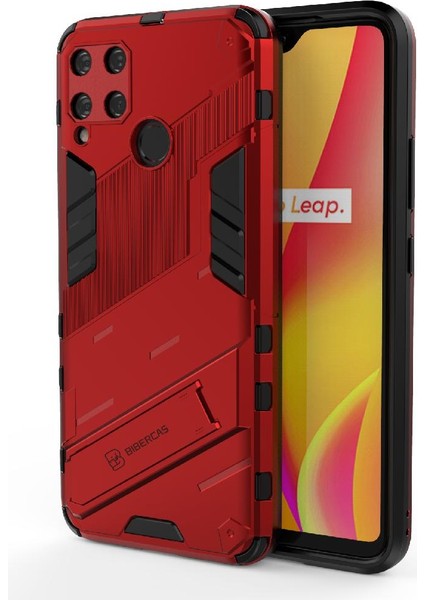 Realme C15 Sağlam Askeri Kickstand Koruyucu Kapak Için Kılıf (Yurt Dışından) fiyatları