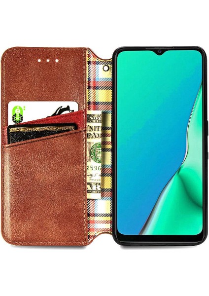Oppo A5 2020 Zarif Iş Deri Kılıf Kapak Kapak Moda (Yurt Dışından) indirimleri