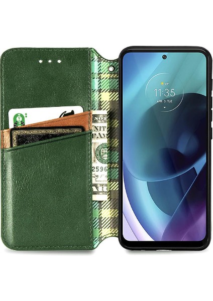 Manyi Mall Motorola Moto G71 Zarif Iş Flip Kapak Kılıf Için Kılıf (Yurt Dışından)