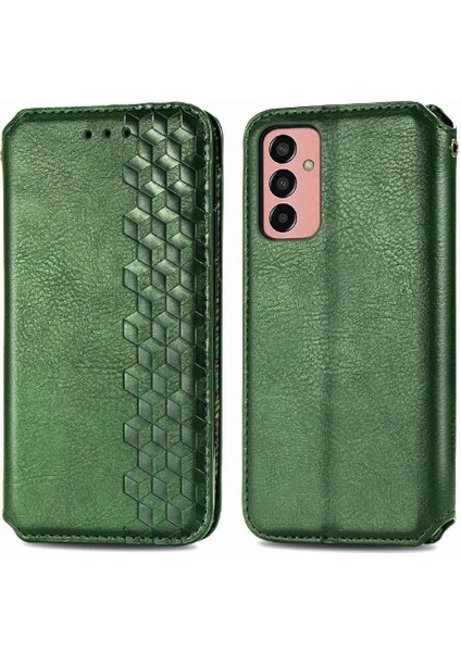Samsung Galaxy M13 4g Zarif Iş Deri Kılıf Kapak Çevirin (Yurt Dışından)
