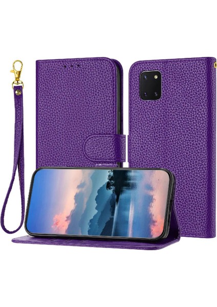 Samsung Galaxy Not 10 Lite Için Telefon Kılıfı Pu Deri Kart Yuvaları Tutucu (Yurt Dışından)