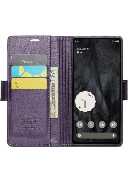 Google Pixel 8 Pro Anti Dolandırıcılık Kickstand Darbeye Dayanıklı Durumda (Yurt Dışından)