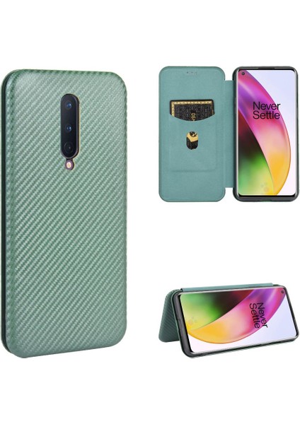 Kart ile Oneplus 8 Deri Folio Flip Case Tam Koruma Için Kılıf (Yurt Dışından)