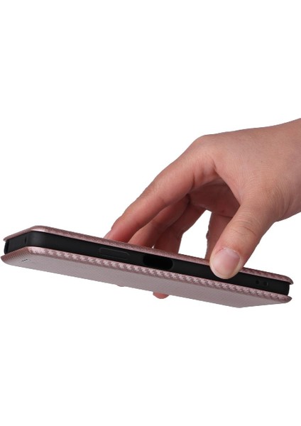 Sony 10 Iv Deri Folio Flip Case Için Kılıf Manyetik Karbon Fiber Tam (Yurt Dışından)