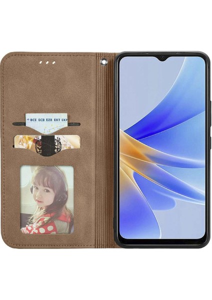 Oppo A17 Için Basit Iş Fermuar Kordon Cüzdan Deri Kılıf (Yurt Dışından) indirimleri