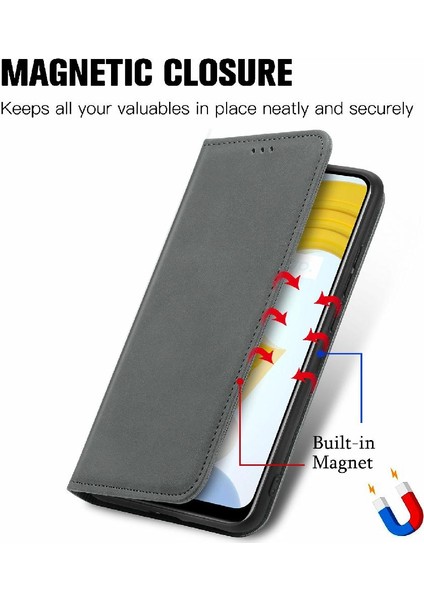 Realme C21 Kordon Deri Çanta Cüzdan Basit Iş Fermuar Için Kılıf (Yurt Dışından) fırsatları
