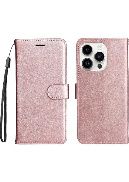 Iphone 15 Pro Için Flip Case Yüksek Kaliteli Deri Iş Cüzdan Telefon (Yurt Dışından)
