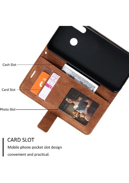 Huawei P40 Lite E Cüzdan Flip Için Kılıf Folio Kart Tutucu Kickstand Pu (Yurt Dışından)