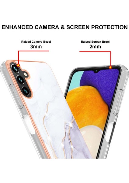 Samsung Galaxy Case Koruma Mermer Desen Ince Tpu Yumuşak Tampon (Yurt Dışından)