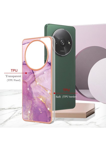Xiaomi Redmi A3 Mermer Desen Yumuşak Tampon Koruma Için Kılıf Ince Tpu (Yurt Dışından) fiyatları