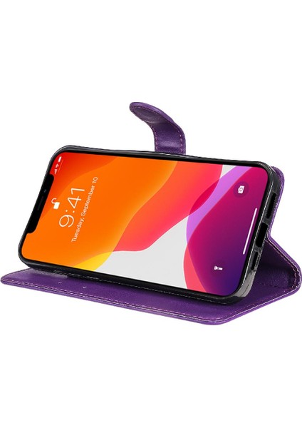 Iphone 13 Için Flip Case Pro Max Iş Cüzdan Telefon Kılıfı Klasik Katı (Yurt Dışından)