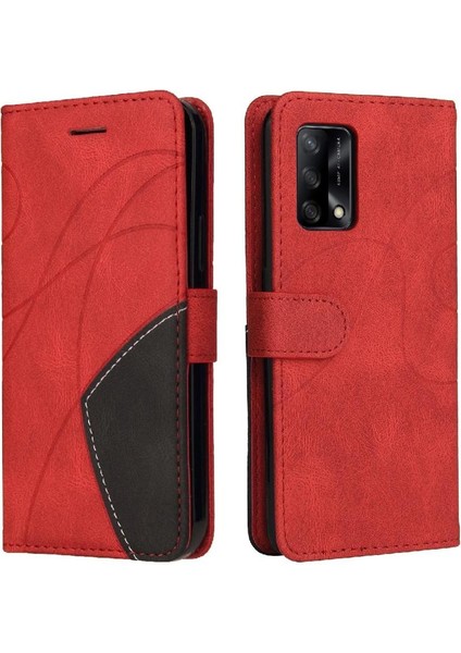 Kart Yuvası Standı ile Oppo A74 4g Için Kılıf Pu Deri Flip Folio Kılıf (Yurt Dışından)