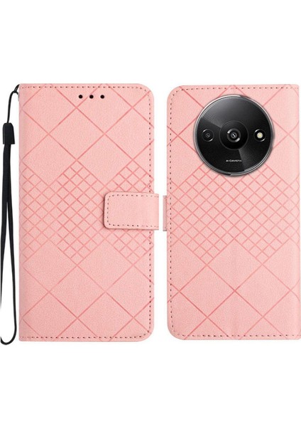 El Kayışı Manyetik ile Xiaomi Redmi A3 Cüzdan Pu Deri Için Flip Case (Yurt Dışından)