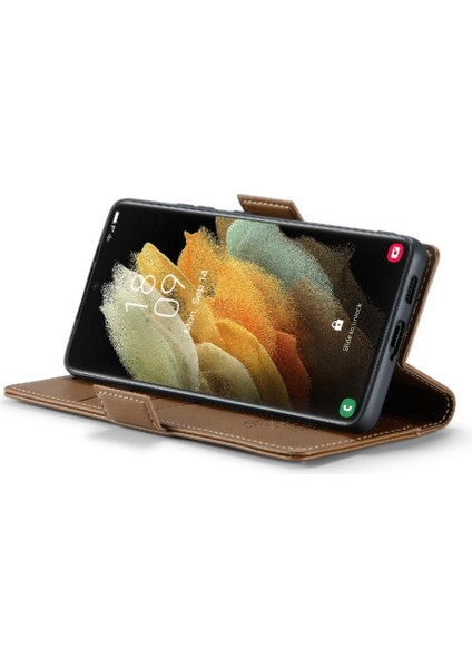 Samsung Galaxy S21 Ultra Kickstand Cüzdan Kılıf Darbeye Dayanıklı (Yurt Dışından) fırsatları