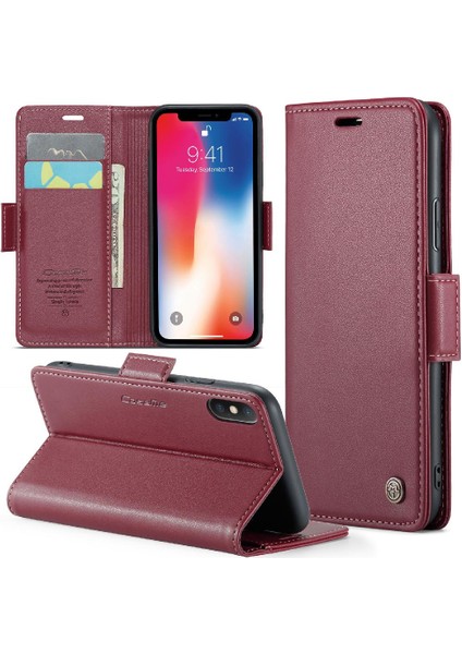 IPhone X/xs Kickstand Darbeye Dayanıklı Durumda Kart Yuvası Cüzdan (Yurt Dışından)