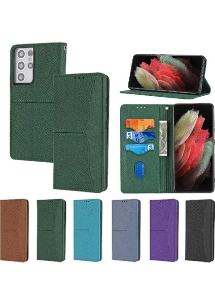 Samsung Galaxy S21 Ultra Pu Deri Kapak Çevirin Folio Kitap El (Yurt Dışından)