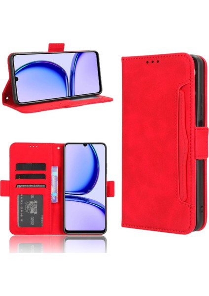 Realme C51 4g Deri Cüzdan Kapak Için Kılıf Ayarlanabilir Ayrılabilir Kart (Yurt Dışından)