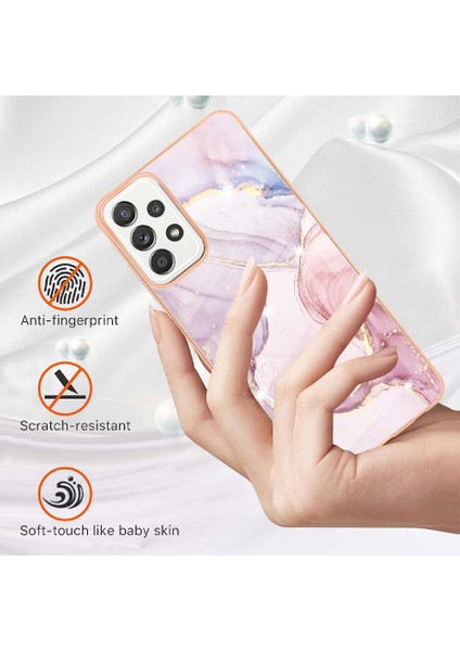 Samsung Galaxy A52S 5g Ince Tpu Mermer Desen Koruma Yumuşak (Yurt Dışından)