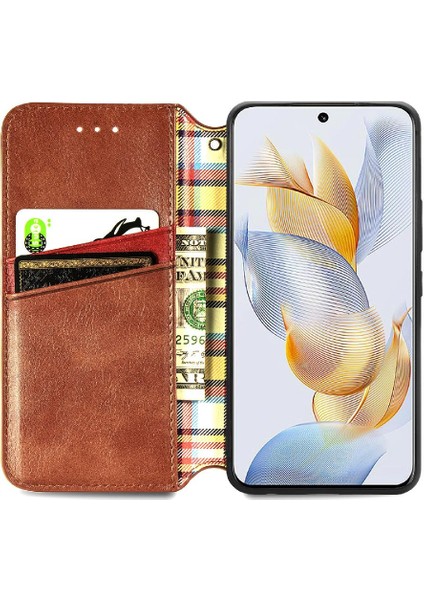 Huawei Onur Için Kılıf 90 5g Cüzdan Fonksiyonu Zarif Iş Moda (Yurt Dışından)