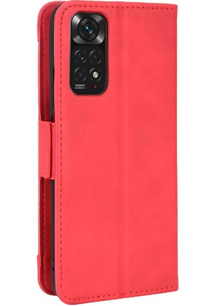 Xiaomi Redmi Not 11S Için Kılıf Ayarlanabilir Ayrılabilir Kart Tutucu Manyetik Kapatma Deri Cüzdan Kapak (Yurt Dışından)