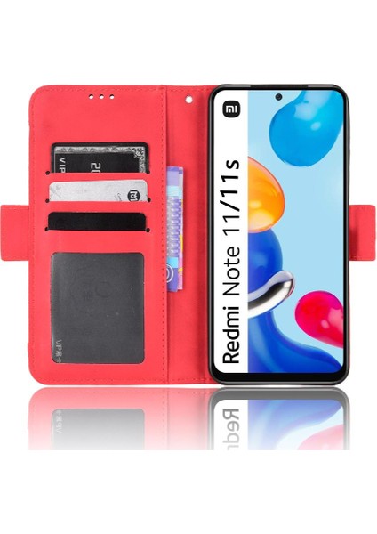 Xiaomi Redmi Not 11S Için Kılıf Ayarlanabilir Ayrılabilir Kart Tutucu Manyetik Kapatma Deri Cüzdan Kapak (Yurt Dışından)
