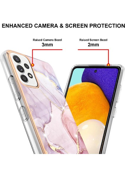 Samsung Galaxy A52S 5g Ince Tpu Mermer Desen Koruma Yumuşak (Yurt Dışından)