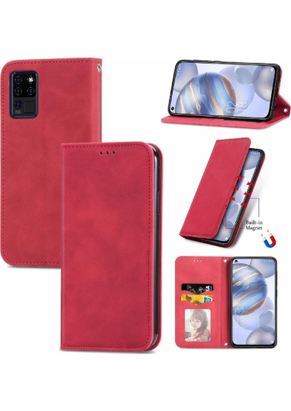 Oukitel C21 Basit Iş Deri Çanta Kordon Cüzdan Fermuar Için Kılıf (Yurt Dışından)