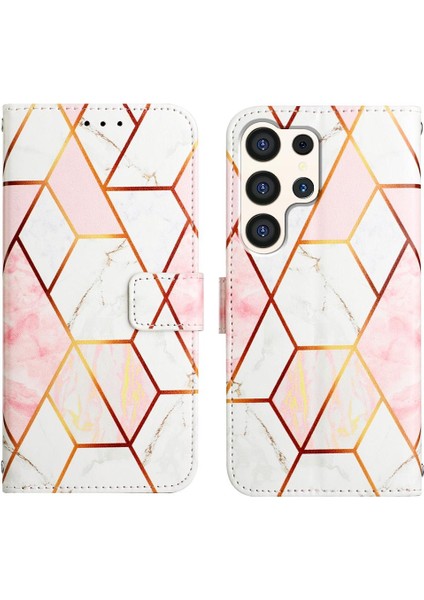 Samsung Galaxy S24 Ultra 5g Pu Deri Cüzdan Mermer Desen (Yurt Dışından)