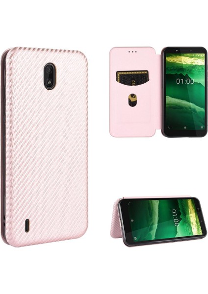 Nokia C2 Deri Folio Flip Case Için Kılıf Tam Koruma Kartı Ekleme (Yurt Dışından)
