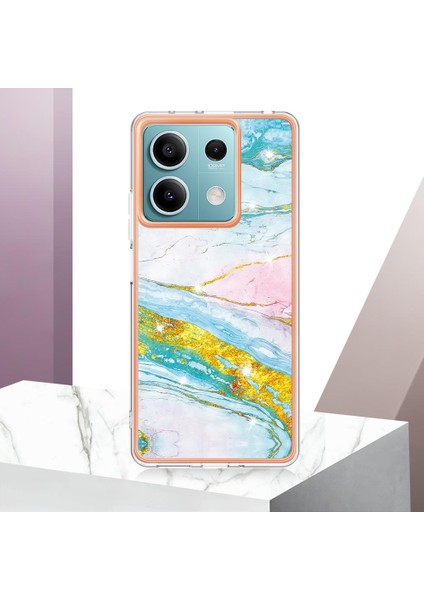 Xiaomi Redmi Için Not 13 5g Ince Tpu Yumuşak Tampon Mermer Desen (Yurt Dışından)