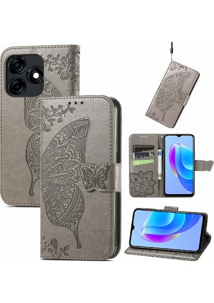Tecno Kıvılcım 10C Çok Renkli Kelebek Iş Kanat Cüzdan Için Kılıf (Yurt Dışından)