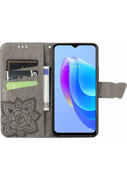 Tecno Kıvılcım 10C Çok Renkli Kelebek Iş Kanat Cüzdan Için Kılıf (Yurt Dışından)