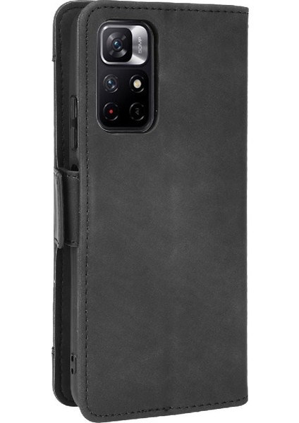 Xiaomi Poco M4 Pro Ayarlanabilir Ayrılabilir Kart Tutucu Manyetik Kapatma Deri Cüzdan Kapak (Yurt Dışından)