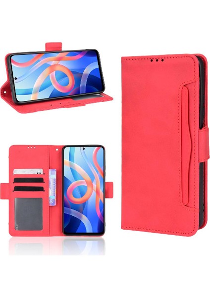 Xiaomi Redmi Için Not 11 Pro Ayarlanabilir Ayrılabilir Kart Tutucu Manyetik Kapatma Deri Cüzdan Kapak (Yurt Dışından)